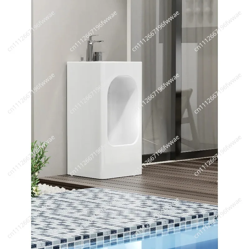 Washstand Integrated Outdoor Pedestal Basin Two-in-One Balcony Wash Basin Courtyard Hand Washing Foot Washing Basin