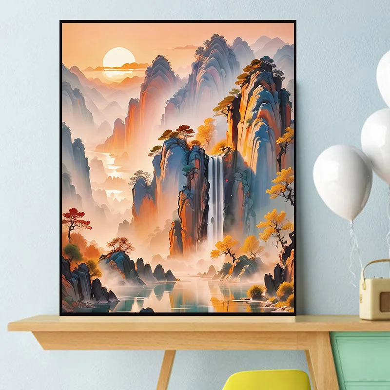 

4328057 Digital oil painting living room decorative painting sofa background wall hanging painting