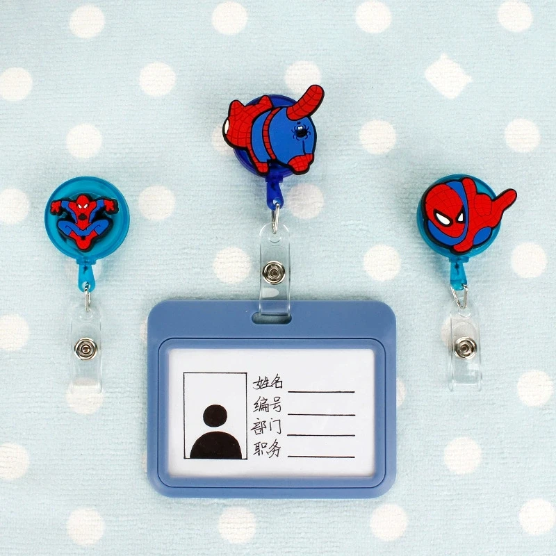 Marvel Spider-Man ID Card Holder Scalable Toggle Clip Employee Card Nurse Chest Card Student Bus Card Holder view 3