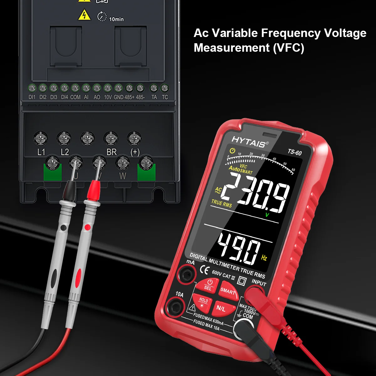 HYTAIS TS-60 Multimètre Intelligent 6000 Comptes document Écran TYPE-C Rechargeable VDavid Mesures Tension Courant puzzles itance 02/10/2018