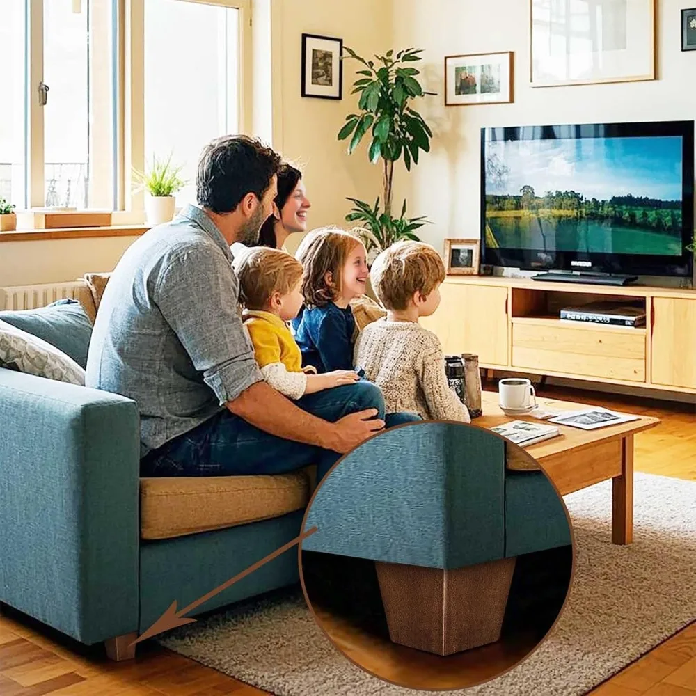 أرجل قطع الأثاث الخشبي 3 بوصة أرجل أريكة حزمة من 4 أرجل أريكة مربعة بني منتصف القرن أرجل بديلة حديثة للكرسي بذراعين