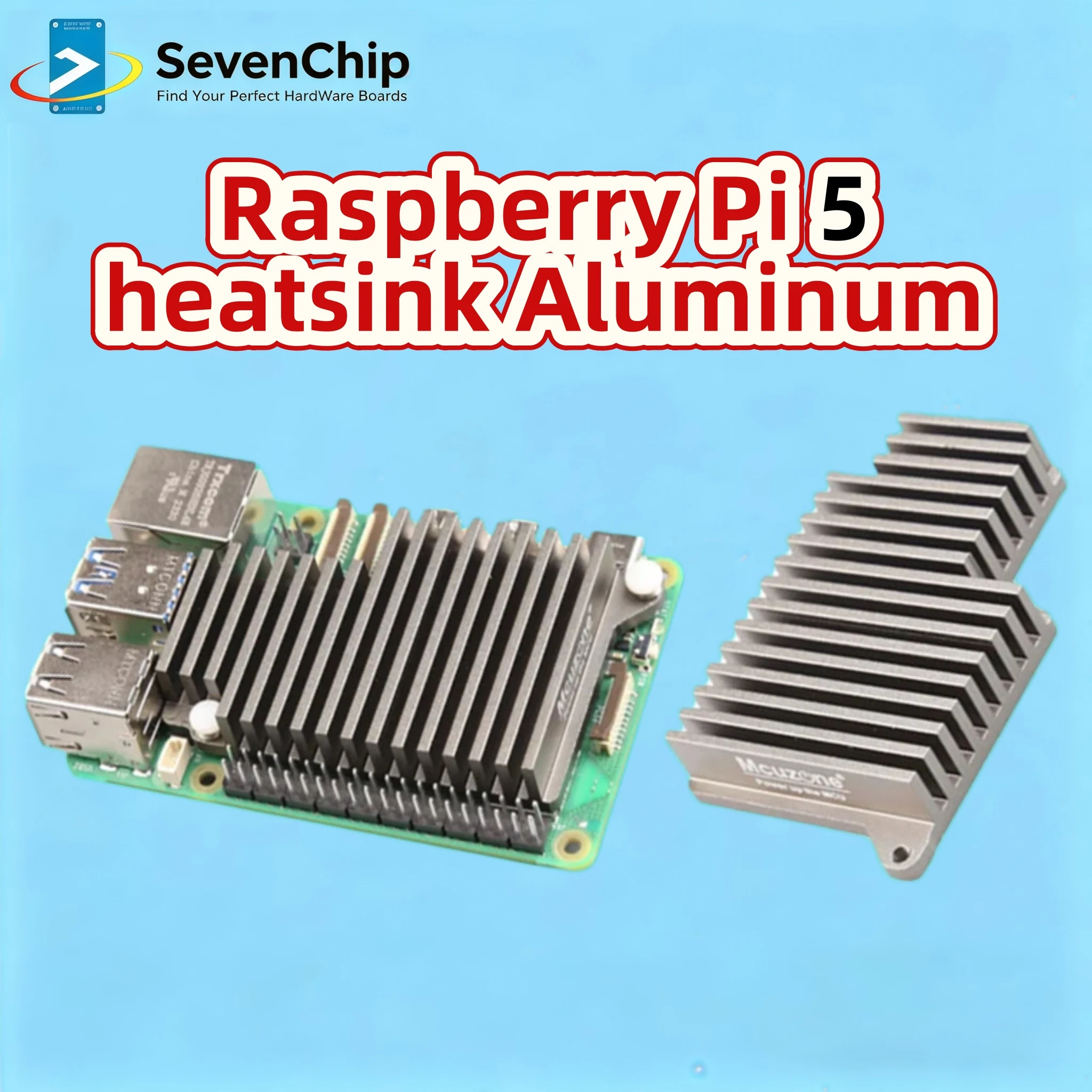 Raspberry Pi 5 Heatsink Aluminum Alloy Material, Oxidation Resistance, Thermal Conductivity, Excellent Corrosion Resistance