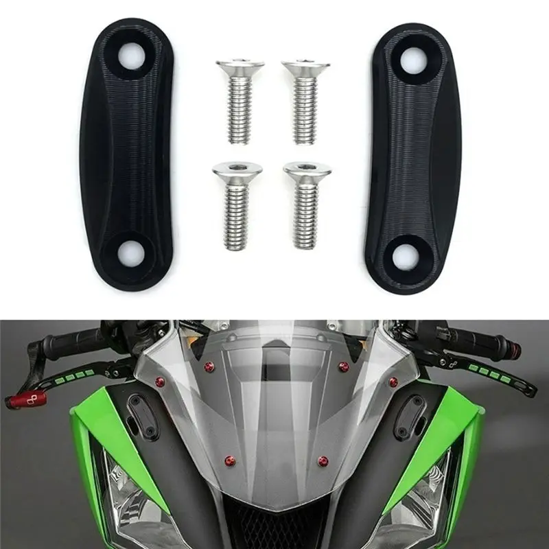 Better-Motorcycle Block OFF Plate Mirror Chassis Code Cap Base For Kawasaki ZX10R 2016-2023 ZX6R 2019-2023 Parts Accessories (Bl