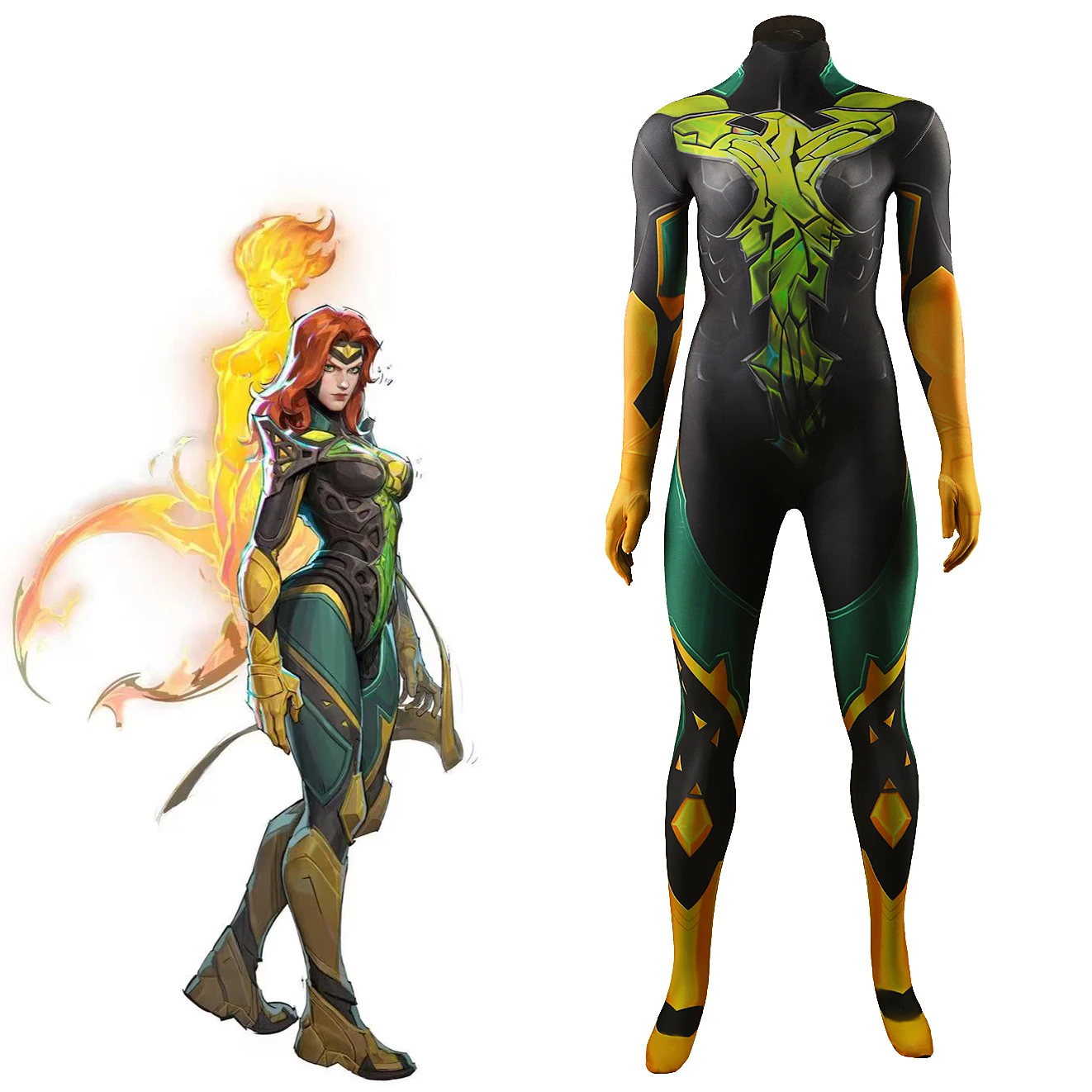 

X Men Phoenix Cosplay Jean Grey Summers Costume 3D Printed Zentai Outfits Spandex Bodysuit Halloween Costume for Woman