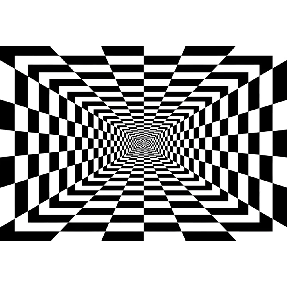 Cenas Psicodélicas do Vórtice Mágico, Quarto de Menino e Menina, Decoração Labirinto de Festa, Fotografia, Adereços para Estúdio Fotográfico, Branco e Preto