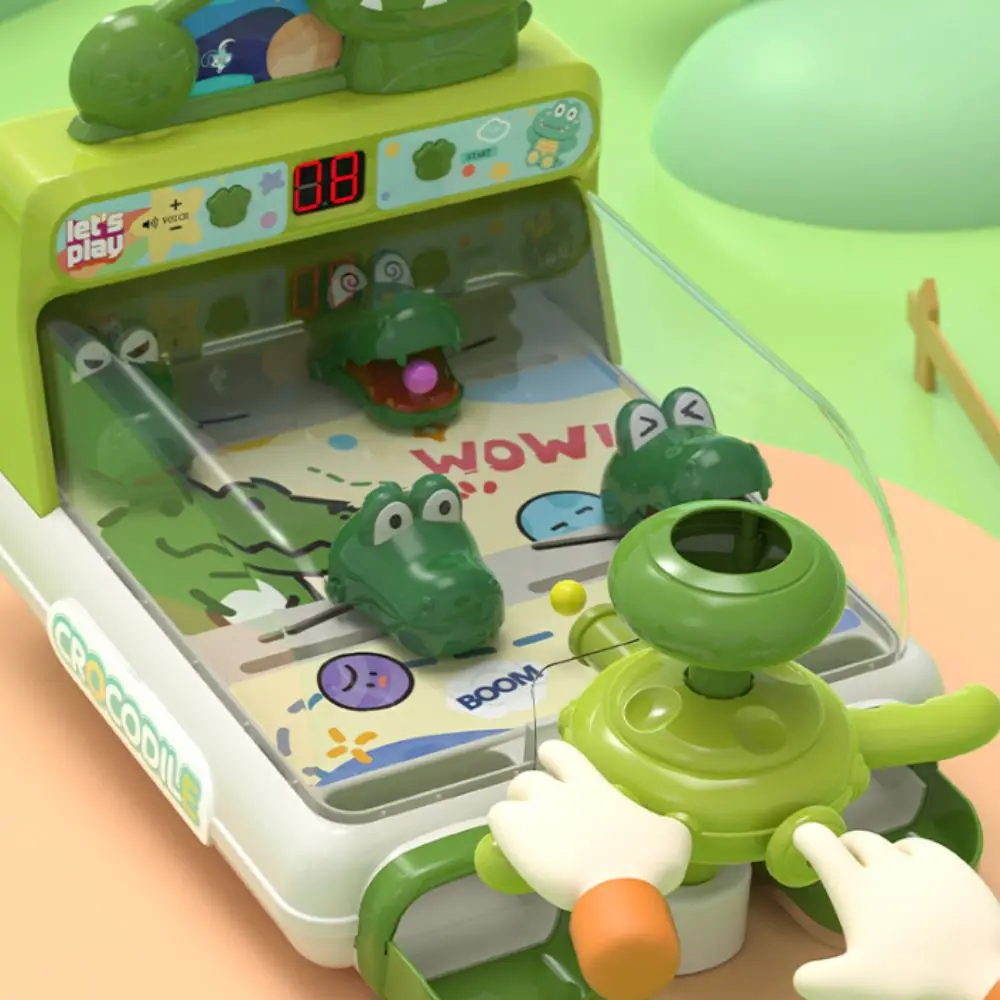 

Pinball Crocodile Table Marbles Game Scoring Athletics Multiplayer Crocodile Marbles Toy Cartoon 20 Balls Table Top Bowling Game