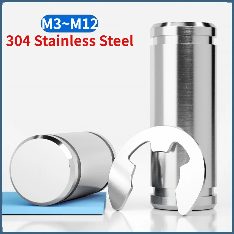 Beicai M3 - M12 304 Stainless Steel Double Card Groove With Elastic Retaining Ring Cylindrical Pin Shaft Positioning Pin