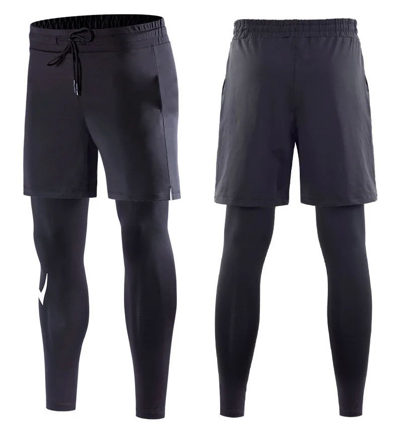 Loose Large Size Sports Tight Pants Men's High Elastic Quick-drying Fitness Trousers Training Sweat Playing Running Pants
