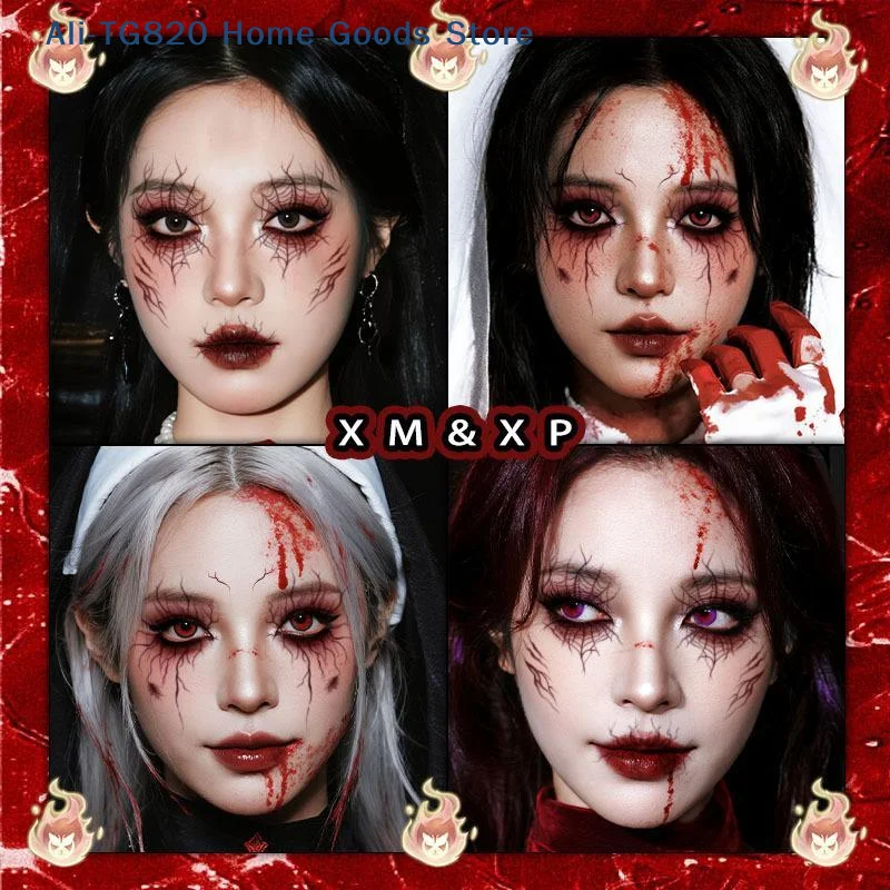 Vein Design Fake Tattoo For Halloween Party Body Art Waterproof Vascular Tattoo Stickers For Women Men Eyebrow Face Makeup