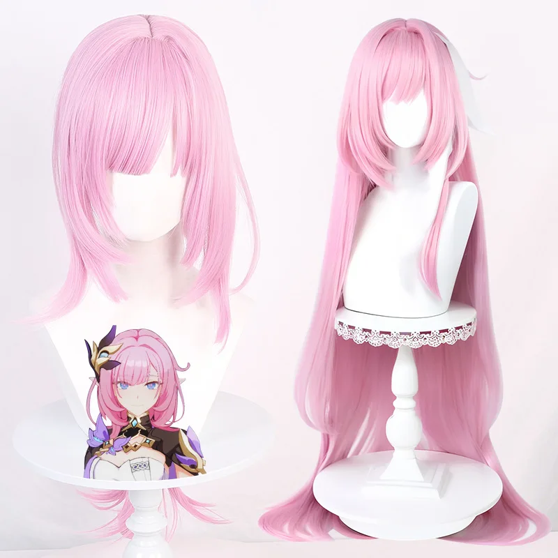 

Long Pink Synthetic Wig Natural Hairline Cosplay Costume Party Heat Resistant Fiber Middle Part Glueless Women Wigs