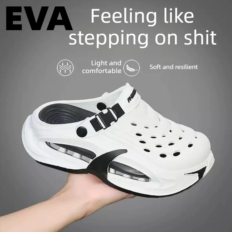 

Thick soled EVA hole shoes for men's summer outdoor wear 2026 new anti slip and wear-resistant casual driving beach sandals