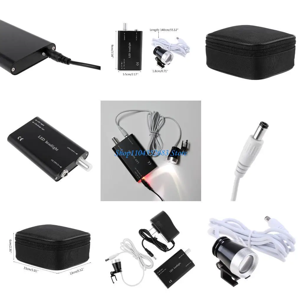 

Y6GD Dental LED Headlight Binocular Loupes Ajustable Dentist Surgical Headlamp Adjustable Luminance Magnifier Loupe Headlight