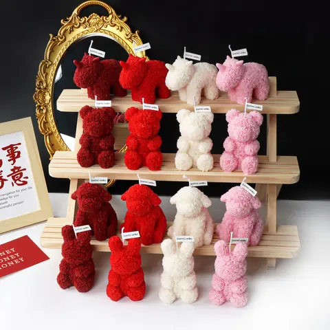 3D Cute Bear Rabbit Scented Candle DIY Dream Unicorn Candle Decoration Handmade Gifts Home Decoration Candle Gifts Wedding Decor