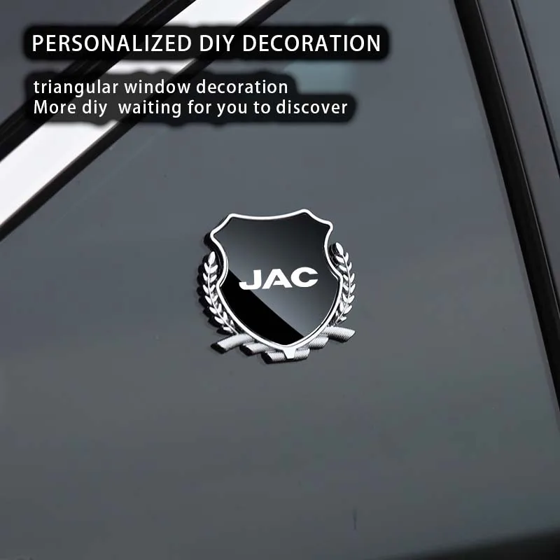 Car Sticker Emblem Exterior bodywork Metal For JAC MOTORS JS8 J7 JS6 JS7 JS4 JS3 JS2 E-J7 E-JS4 JS1 Accessories 2024 Key Case