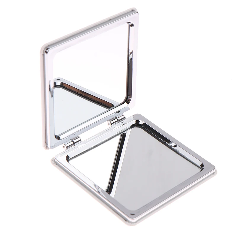 New Portable Double-Sided Folding Makeup Mirror Butterfly Square Magnifying Mirror Pocket Compact Vanity Handheld Mirror