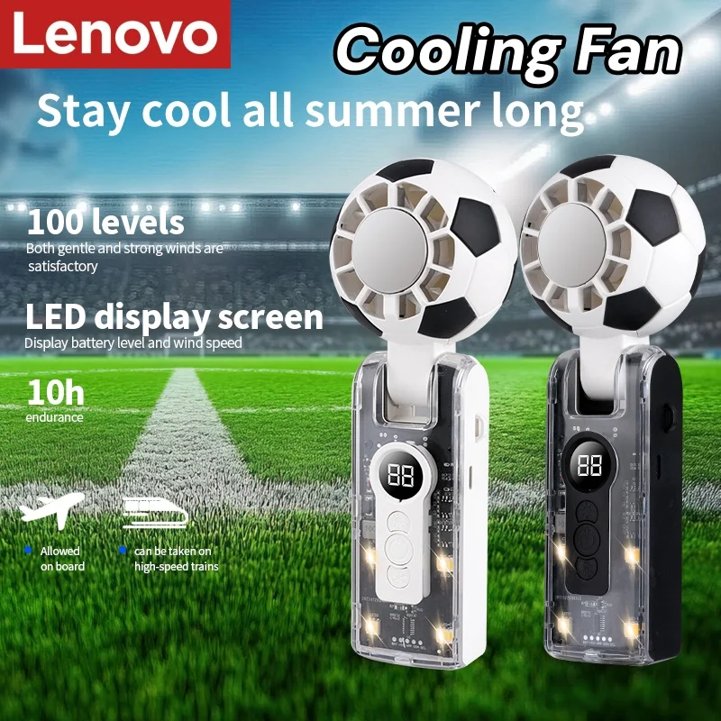 

Portable Handheld Fan with Digital Display Neck Fan Turbo Violent Foldable Transparent Armor Cooling Fan Air Conditioner USB