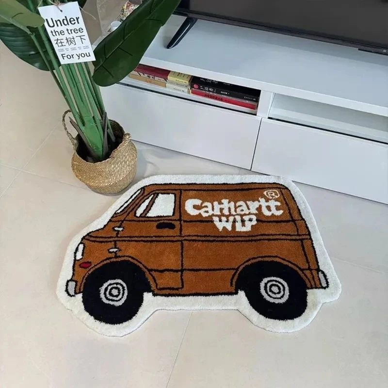 VIKAMA Alfombra de baño suave con dibujos animados para niños, alfombra absorbente para dormitorio, alfombra decorativa para el hogar para niños