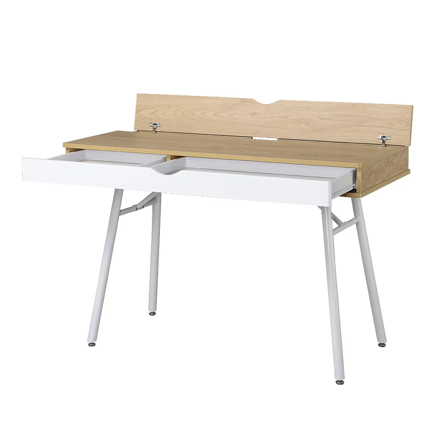 Elevate Your Work Space with the Techni Mobili Modern Multi Storage Computer Desk in Pine