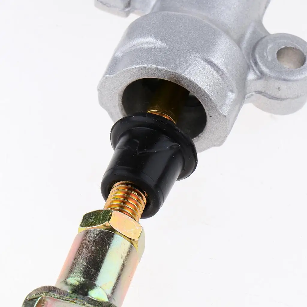 

Rear Foot Hydraulic Brake Master Cylinder Pump Silver Aluminum Durable Replacement for Most Motorcycle ATV Bike Models