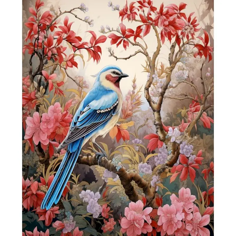

GATYZTORY Pictures By Number Bird Animal Coloring By Number Kits Home Decoration Painting HandPainted Art Gift