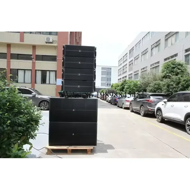 WMWMNU Seer SX-210 2.0 Channel Waterproof Line Speaker PA System LCD Wood Button Control Outdoor Concert Sound System