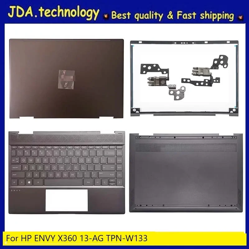 New for HP ENVY X360 13-AG TPN-W133 LCD Back cover 609939-001 / Bezel / Hinge set / Palmrest US keyboard Backlight /Bottom case