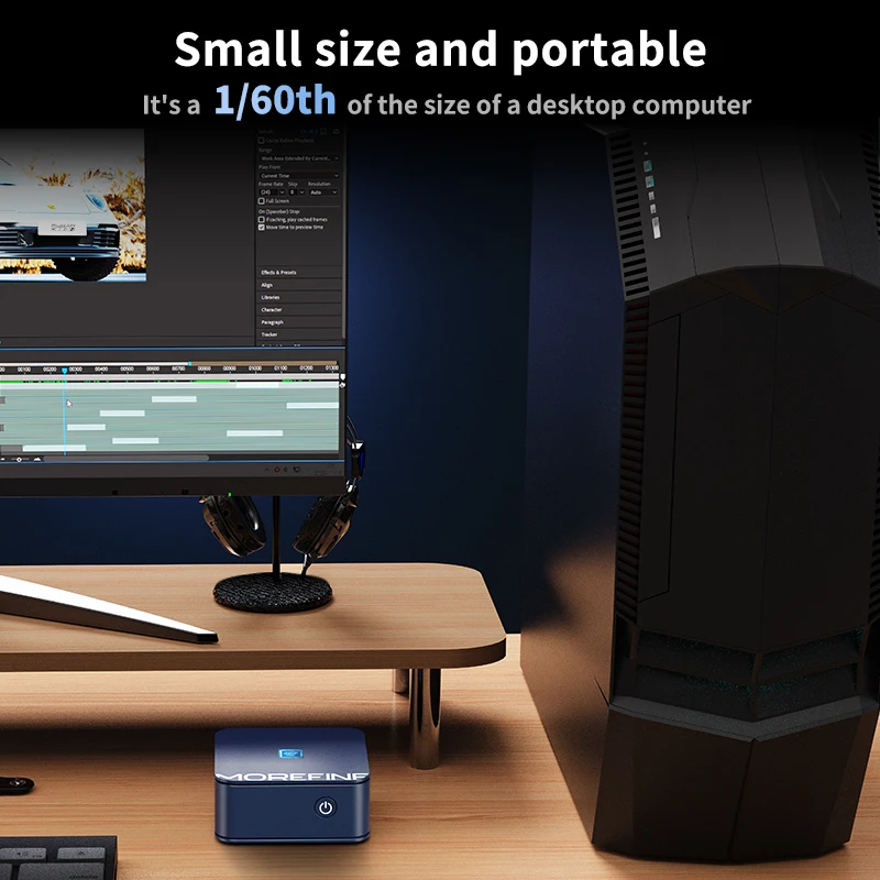 MOREFINE Mini PC M8S Twin Lake Intel N150 Windows11PRO 12G LPDDR5 4800MHz SSD 512G PC da gioco Computer desktop Pc da gioco portatile