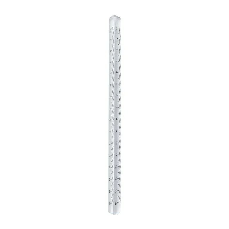 1-5PCS 20cm Simple Transparent Triangular Straight Ruler Kawaii Tools Stationery Cartoon Drawing Gift Office School Measuring