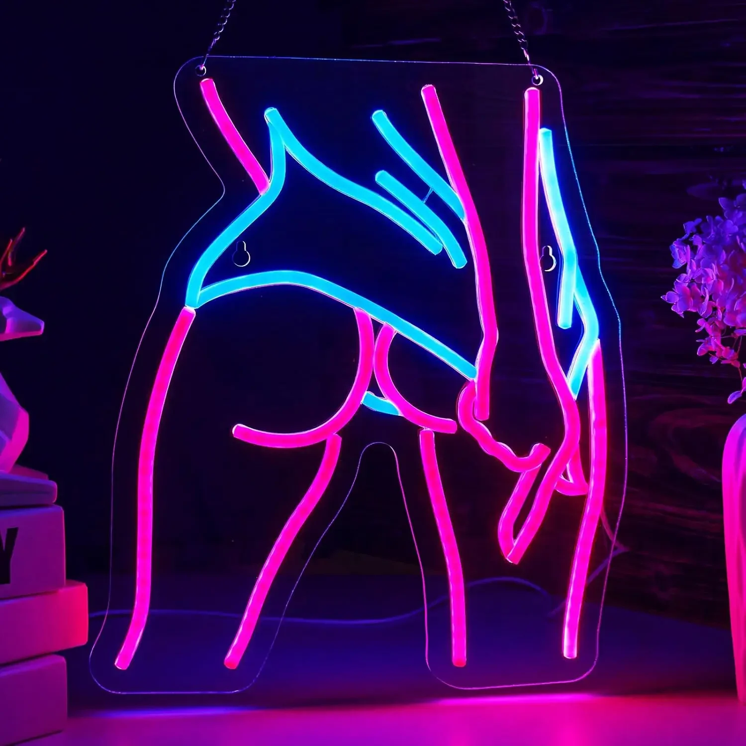 Sexry Lady Neon Sign USB Powered LED Light Hanging Wall Art Decoration Spa Beauty Salon Studio Bedroom Decoration Art Wall Light