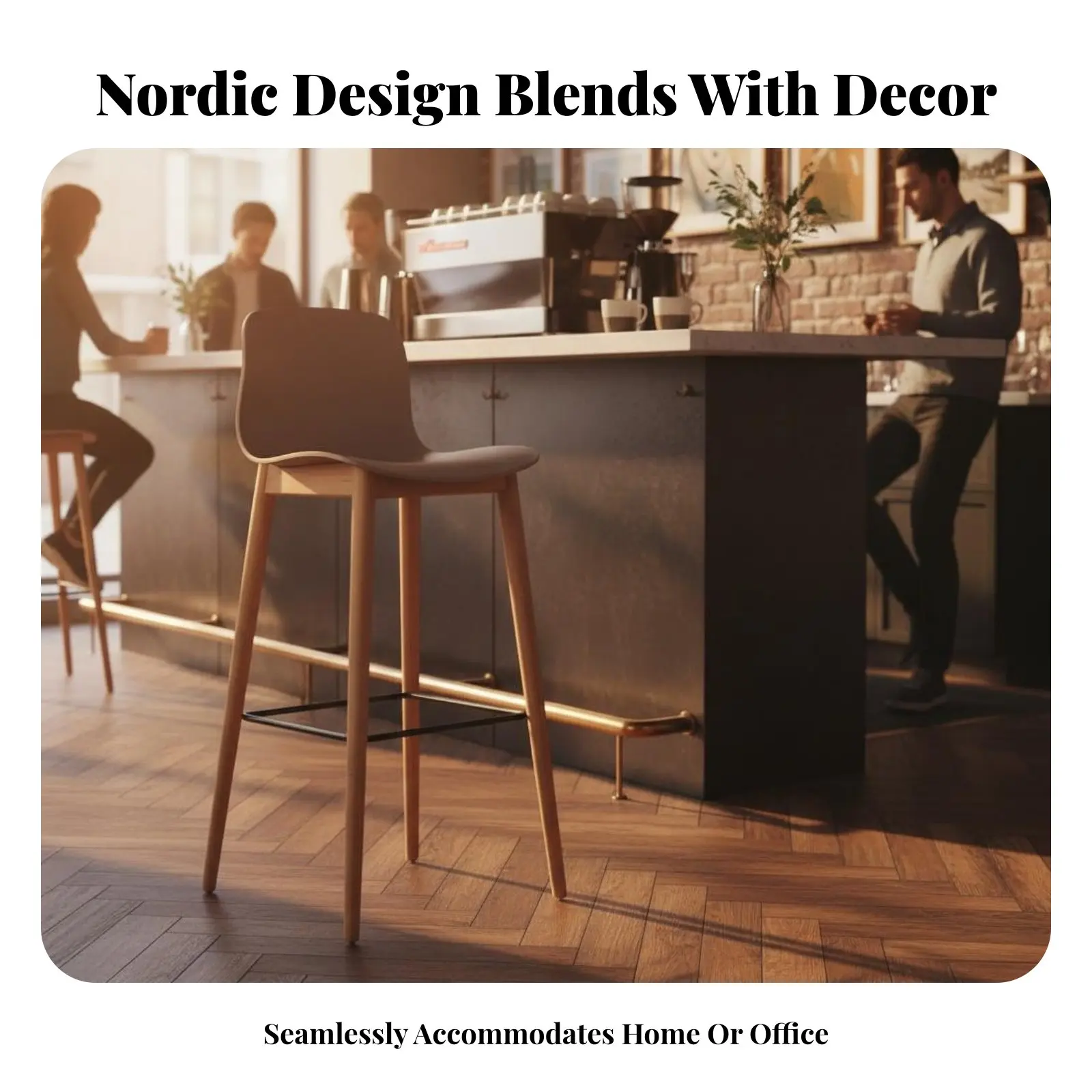 

Формованный высокий стул в скандинавском стиле с подставкой для ног и эргономичной спинкой для взрослых, для дома и кафе