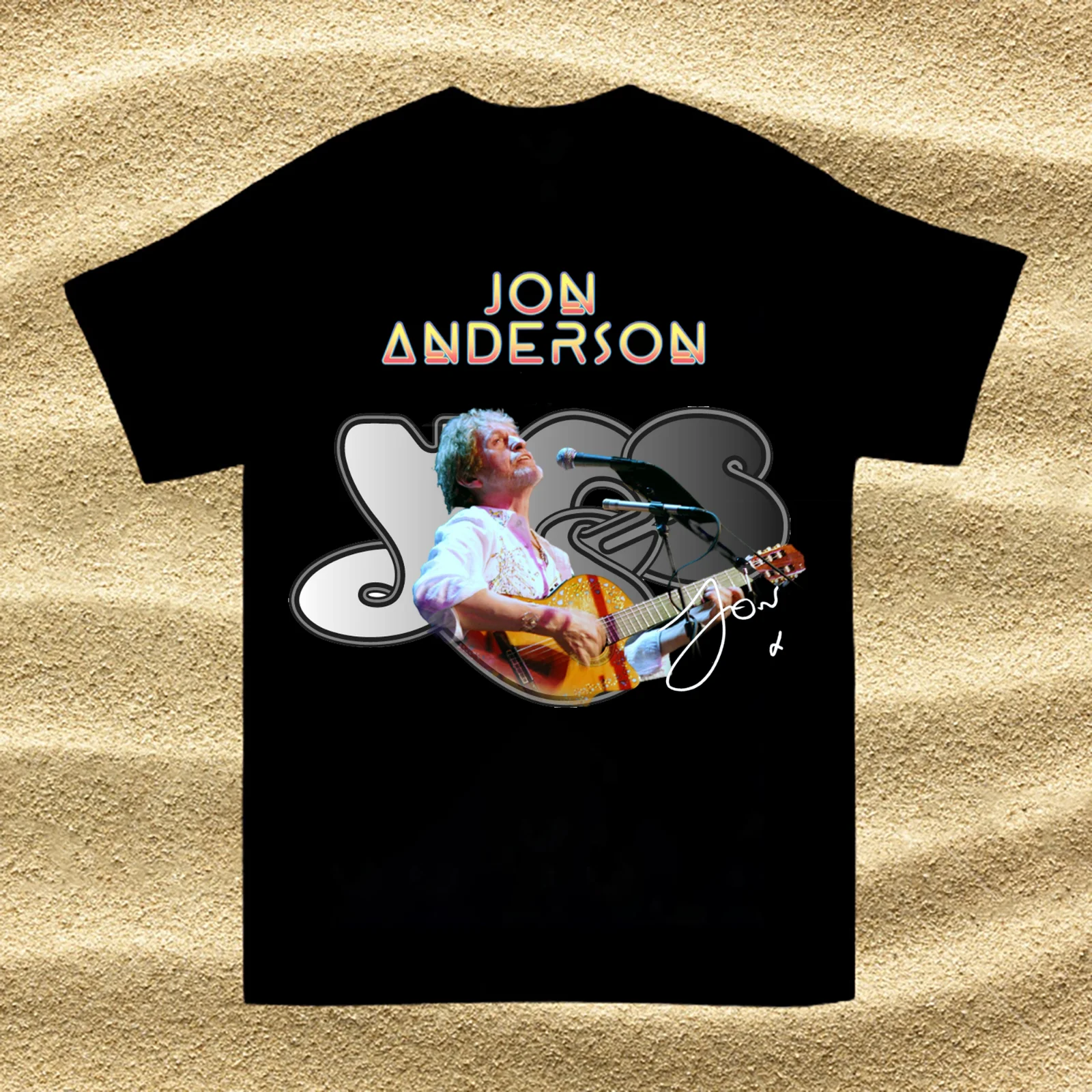 Rare Jon Anderson Yes Band Black S 2345XL T shirt TMB1973 long or short sleeves