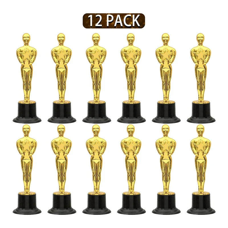 

Daily 12 Pack Plastic Gold Award Trophies For Party Decorations, Party Favors, Movie Night Party Favor, School Award Easy To Use