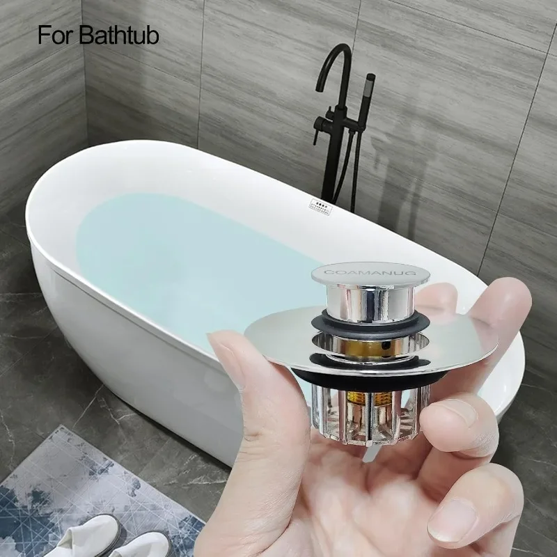 

Bath Plugs | Shower Drain Hair Filters, Bounce Tub Plugs with Screen | Bathroom Drain Plugs