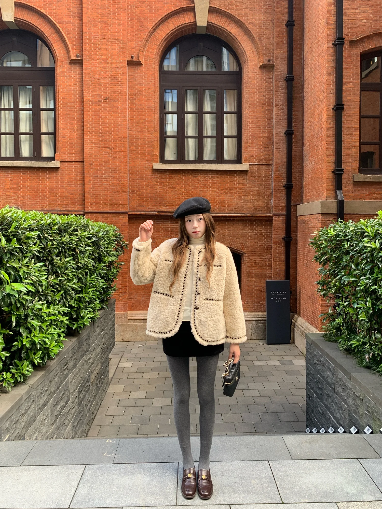 Jaqueta de Pele de Cordeiro OKJJ para Mulheres, Nova, Estilo Solto, Moda Outono Inverno, Top Simulado em Couro