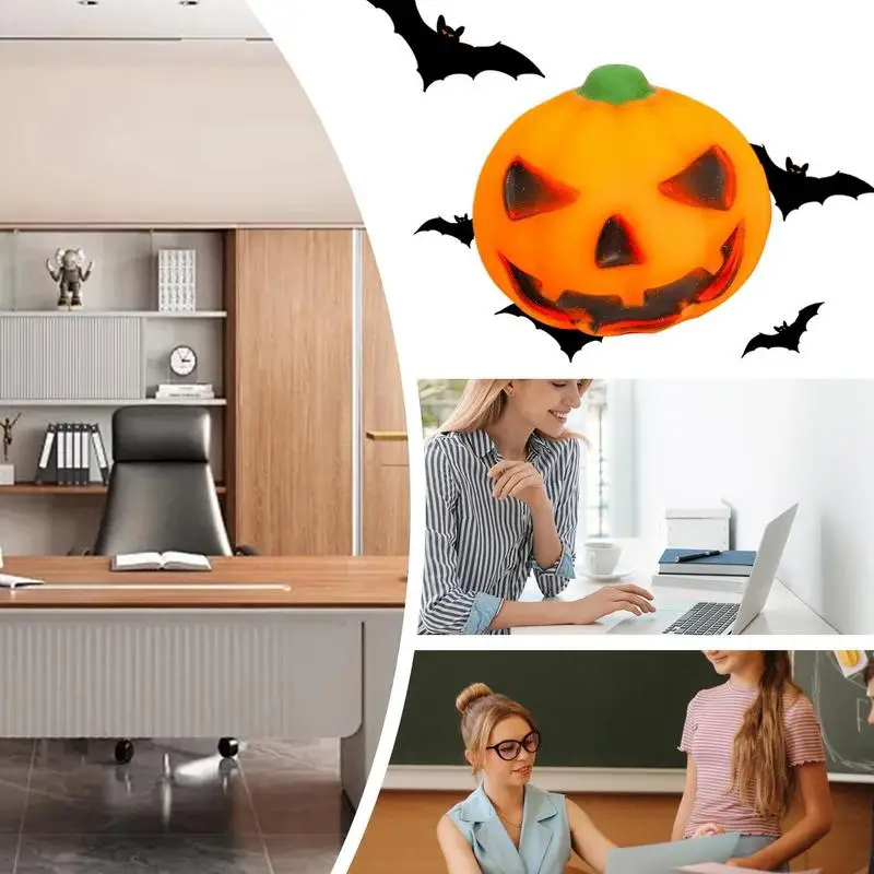 Bolas antiestrés de calabazas de Halloween para adultos, juguete antiestrés divertido, juguete Fidget de calabaza pequeña, Bola de ventilación sensorial para niños