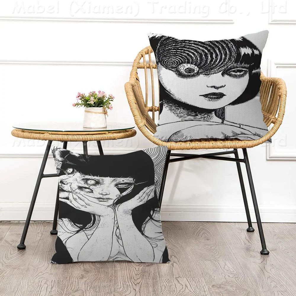 

Junji Ito Anime Cushion Cover Pillow Cover Decor Pillowcase Printed Cushion Case For Couch