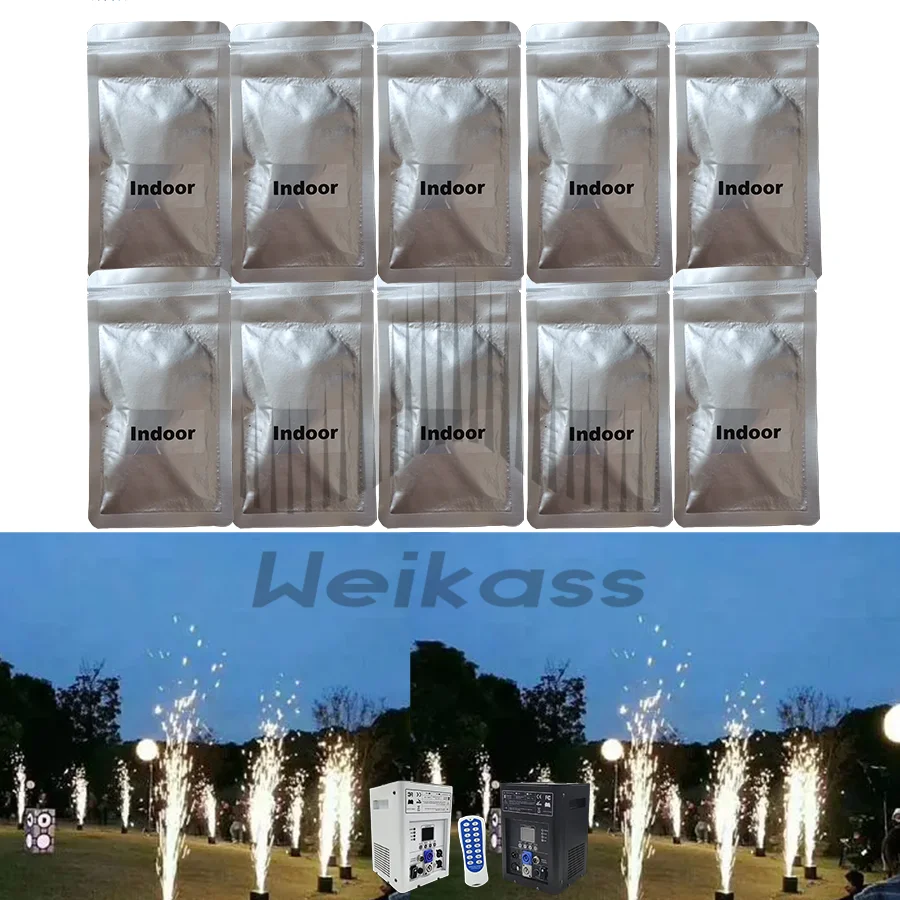 Weikass Ti Powder Cold Spark Stage Effect Machine Dmx Metal Dust Fireworks MSDS 200g/Bag Dj Party Wedding Bar Indoor Outdoor