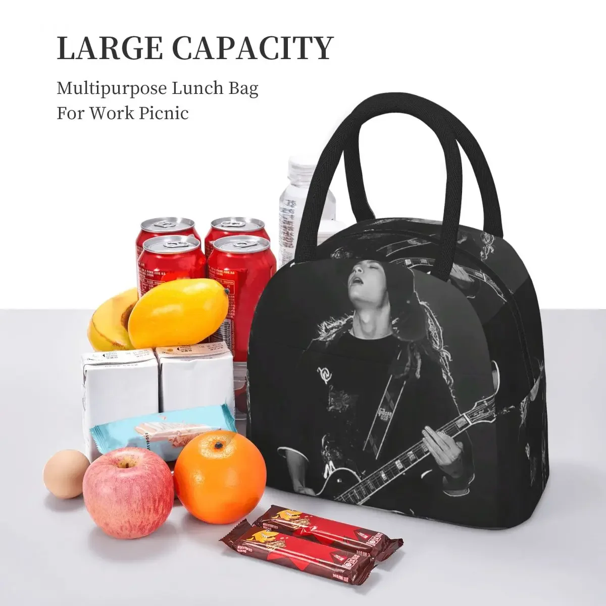 Tokio Hotel Tom Kaulitz Music Band Insulated Lunch Bag for Women Office Cooler Thermal Tote Portable Lunch Boxes Container