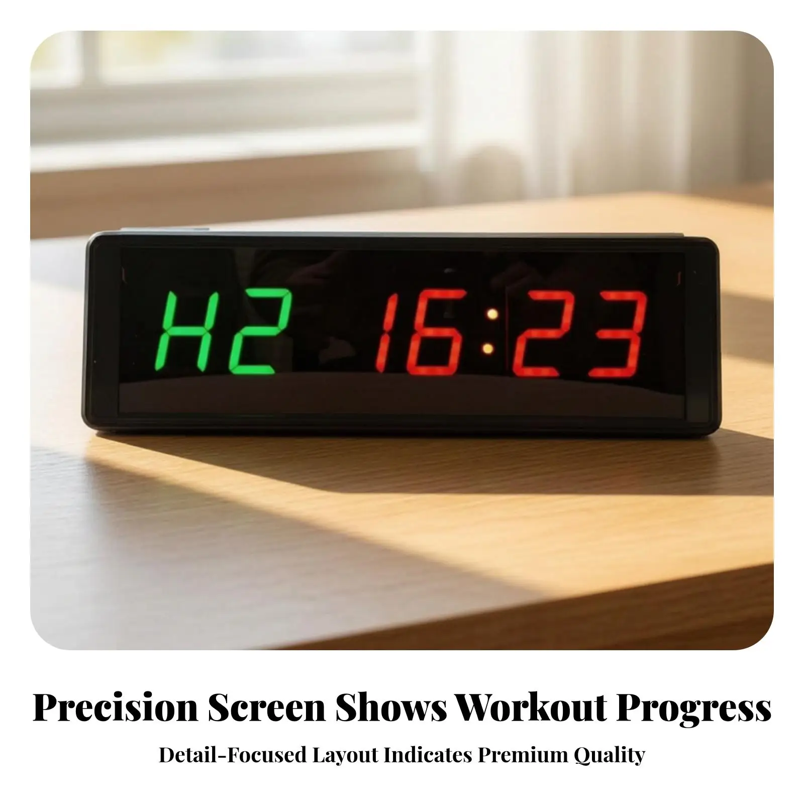 Workout Timer Clock for Boxing Training with Remote and Power Adapter 2.3 Inch LED Gym Digital