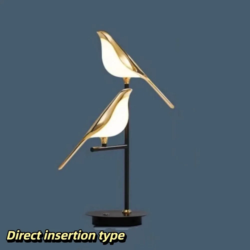 

Bird-Shaped Bird Wall Sconce Soft Light Exquisite Appearance Contemporary Wall Lamp Practical Use Light Luxury Decor Bedside