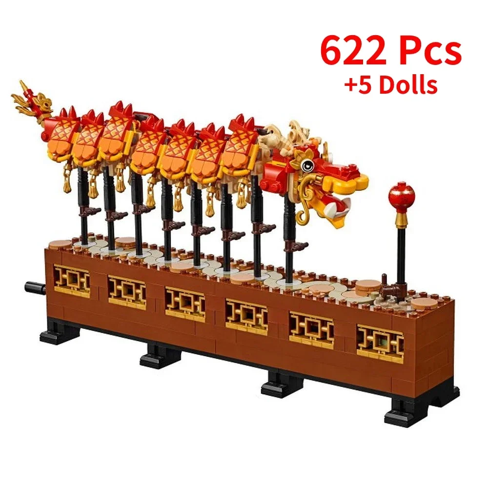 Ideas 80101 Chinese New Year Eve Dinner Building Blocks 2019 Asia Exclusive Bricks Toys For Boys Children Gift Home Decoration