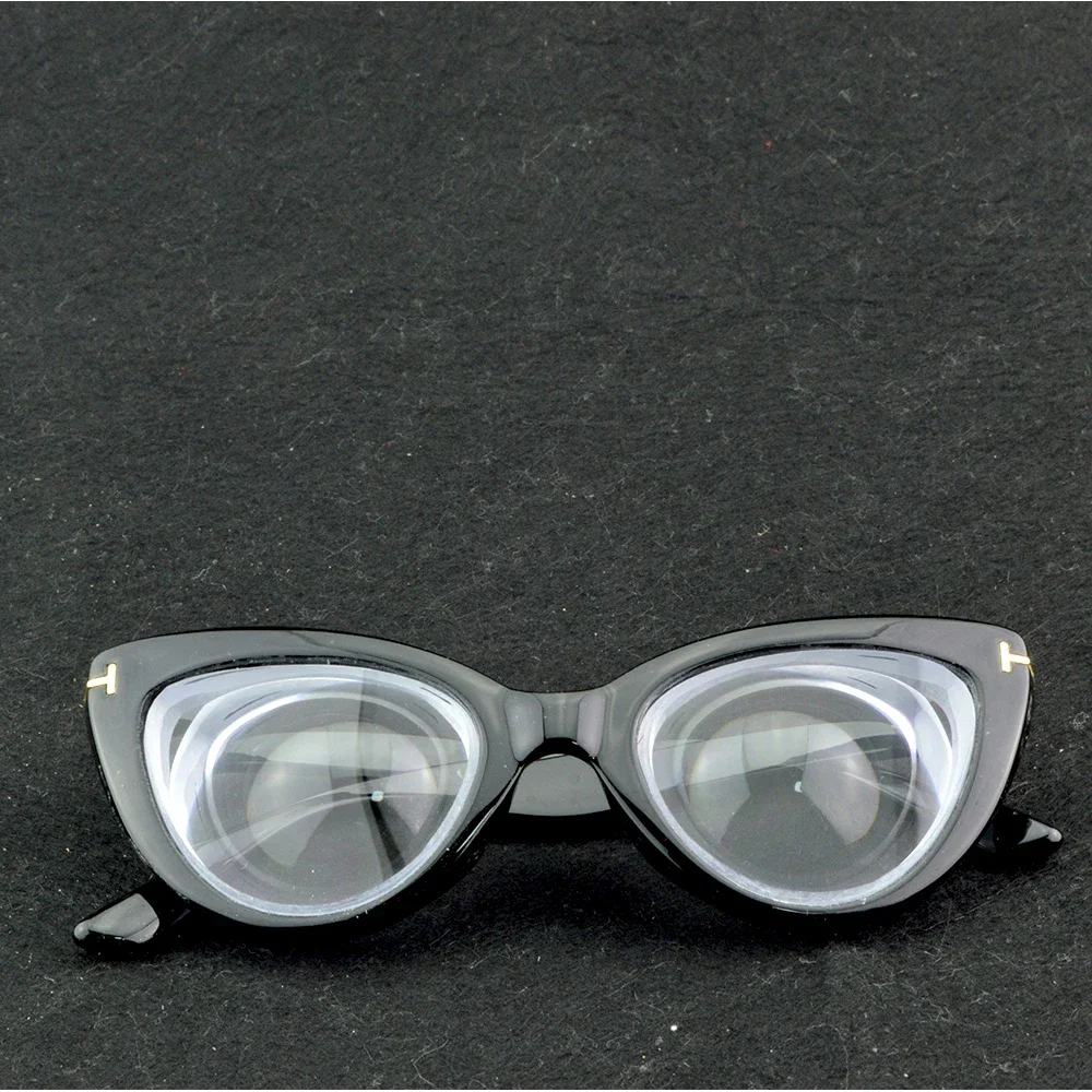 

Clara Vida Cat Eye 60S Style High Myopic Glasses Myopia Black Glasses -11 to -20