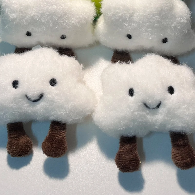 Kawaii pelúcia nuvem branca mochila pingente chaveiro casal criativo pacote de presente aniversário pendurado decoração nuvem boneca presente