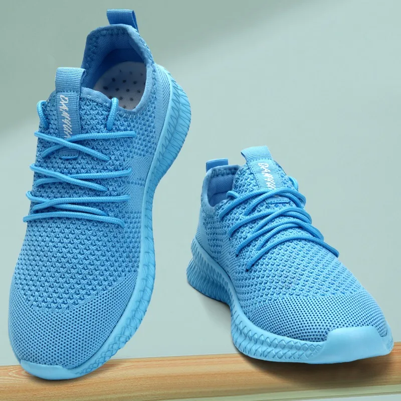 Damyuan Breathable Women Running Shoes Lightweight Anti-slip Sports Shoes Outdoor Soft Sneakers Lace Up Casual Female Tennis