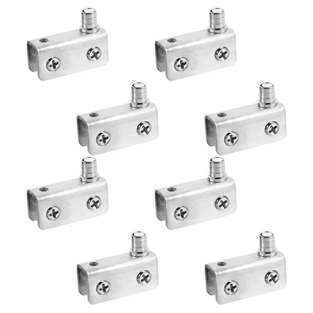 8Pcs Stainless Steel Pivot Hinges for Glass Doors 5-7Mm Thickness Ideal for Frameless Cabinet Shower Entry Doors Rustproof