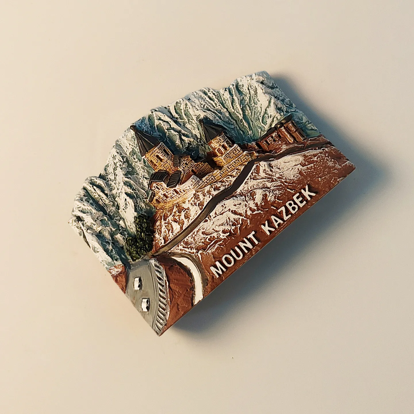 Georgia Kazbek Mountain Tourist Souvenir Creative Three-dimensional Landmark Building Magnetic Fridge Magnet Resin Material