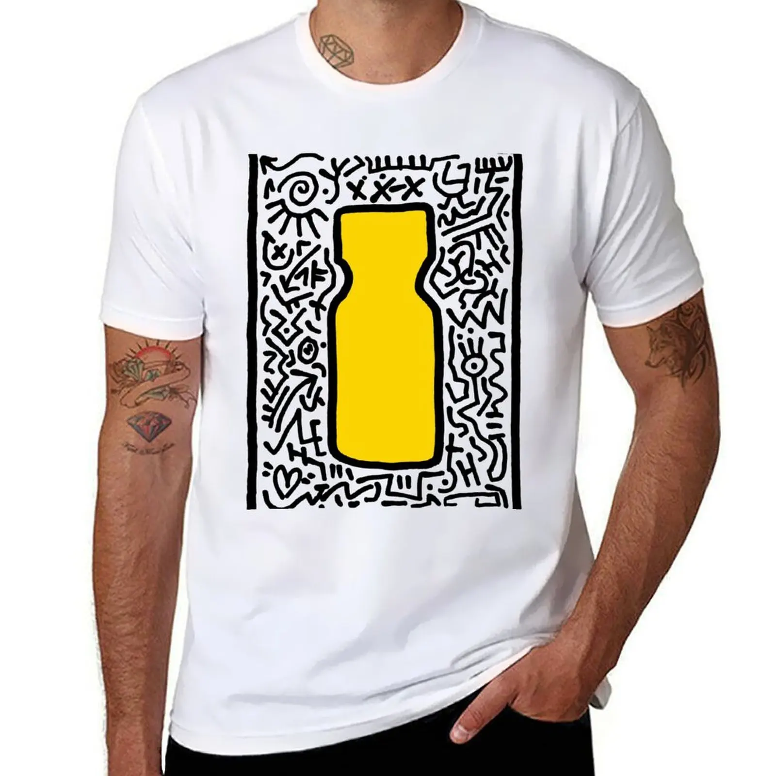 

POPPERS - HARING T-Shirt man t shirt graphic printed t shirts for man T-Shirt