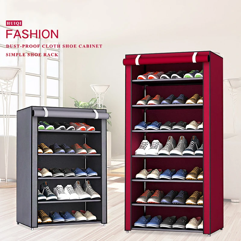 Nonwoven Dustproof Shoe Cabinet Hallway Saving Space Storage Shelf Storage Organizer Shelf Home Dorm Large Capacity Shoe Rack