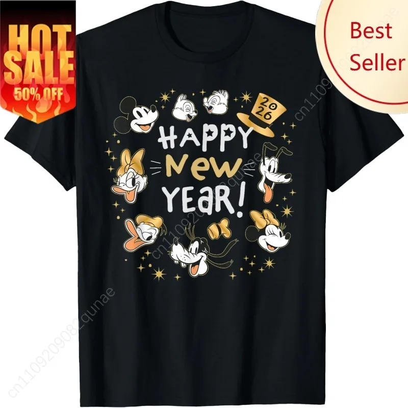 

Disney Mickey & Friends Happy New Year 2026 Retro Party T-Shirt