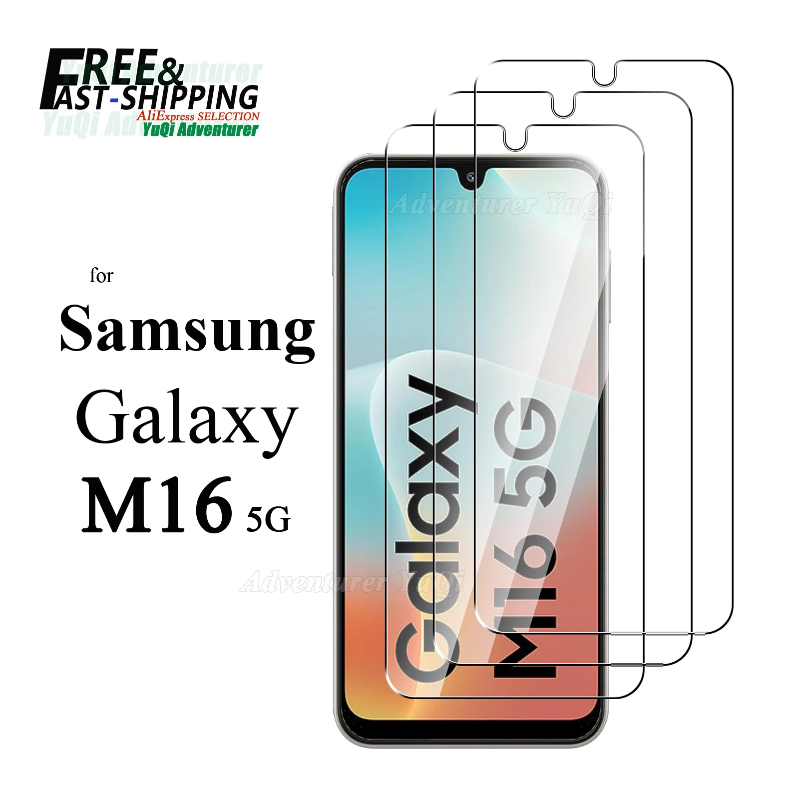 

Screen Protector For Galaxy M16 Samsung 5G, 6.7 inch Tempered Glass HD 9H Transparent Clear Anti Scratch Case Friendly